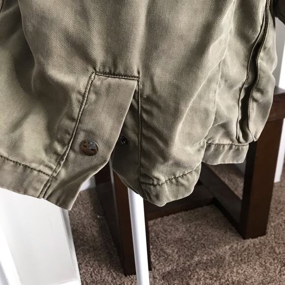 Army Green Utility Sleeveless Jacket grunge Grungecore Y2K - Picture 6 of 12